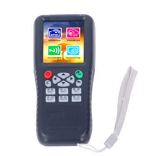 Walfront NFC RFID Card Reader Writer Handheld NFC Card Writer Copier Duplicator with 10 UID Card 10 Key Chain 1 Type C OTG Adapter