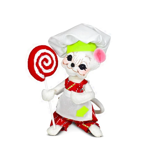 Annalee Holiday Sweets Lollipop Mouse, 6 inch Collectible Figurine