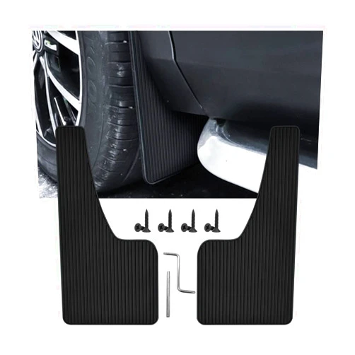AICEL 2Pcs Car Mud Flaps Fender Splash Guards, PVC Mudguard Fender Flares with Hardware Front and Rear, Universal Sports Mud Flaps Guards Splash, Exterior Accessories for Car Sedan SUV Trucks (Black)