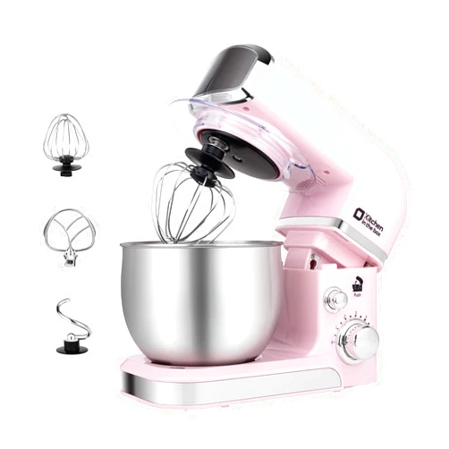 Kitchen in the box Stand Mixer,3.2Qt Small Electric Food Mixer,6 Speeds Portable Lightweight Kitchen Mixer for Daily Use with Egg Whisk,Dough Hook,Flat Beater (Pink)