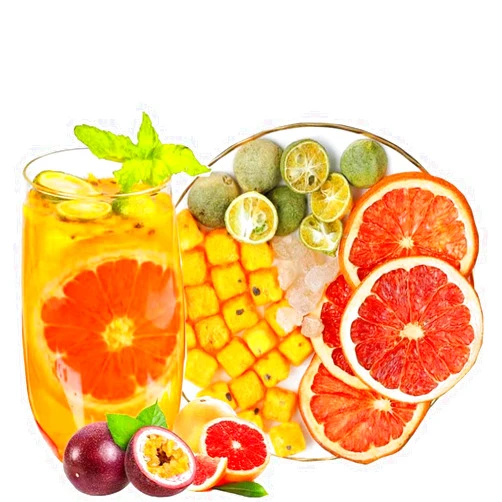 MIHUNTANG Grapefruit Kumquat Passion Fruit Tea 7.05 oz cold Tea Bag Sweet Sour Flavor Fruit Combination Made Of Passion Fruit Tea Dried