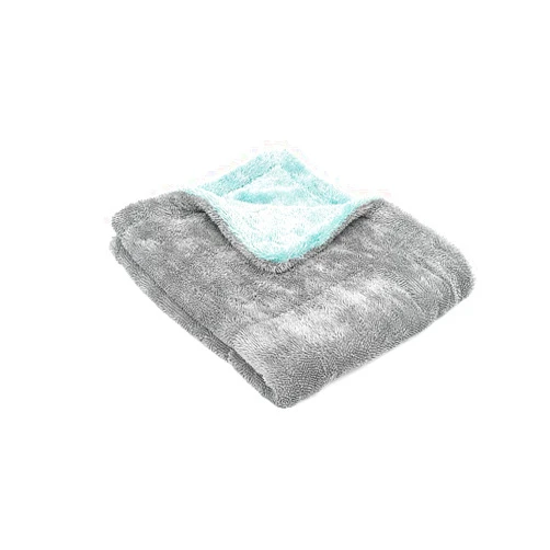 The Rag Company - The Liquid8r - Absorbent 70/30 Blend Microfiber Drying Towel for Cars, Trucks, SUVs, Safe for Detailing + Scratch Free, Twist Loop, 1100gsm, 20in x 24in, Aqua Blue/Grey