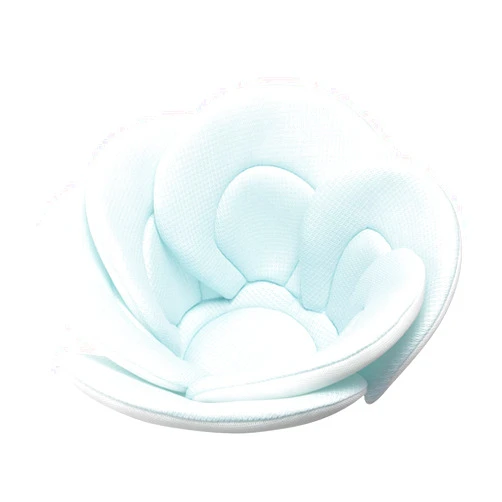 COALA HOLA Baby Bath Lotus Sink Bath, COALA HOLA Ultra-Soft 3D Air Mesh Tencel Baby Bathtub Support for Newborns, 6 Petal Flower Baby Bath for Sink - Blue