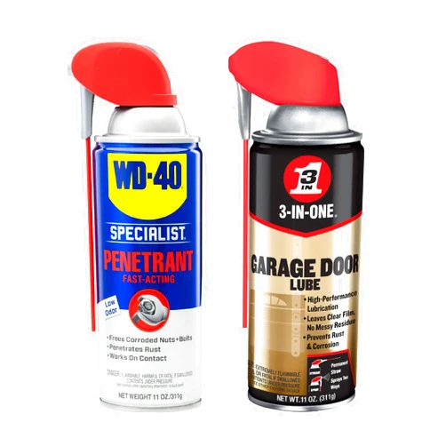 WD-40 Specialist Penetrant & 3-in-ONE Garage Door Lube Combo Pack, Penetrant for Breaking Rust Bonds & Lubricant for Smooth Garage Door Operation, High-Performance No-Mess Formulas, 11 Oz.