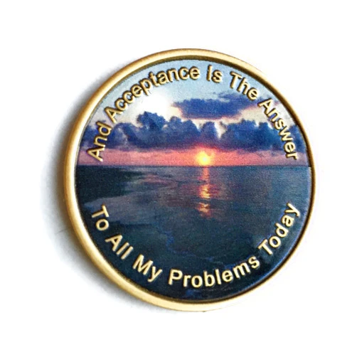 RecoveryChip Acceptance Is The Answer Beach Sunrise Color Bronze AA Medallion Chip Page 449 417