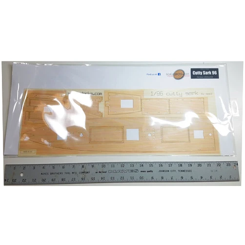 Scaledecks.com Premium Wood Deck for 1/96 Cutty Sark (fits Revell kit)
