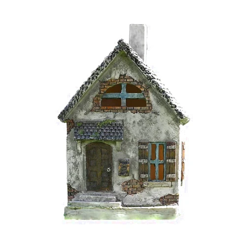 PHNAM Fairy Tale Resin House Statue, Super Cute Outdoor Decoration, Used to Decorate Indoor and Outdoor Gardens_AB