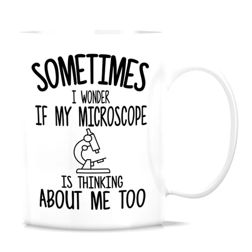 Retreez Funny Microscope Mug - 11 Oz Ceramic Coffee Cup - Humorous Microscopic Gift for Microbiology Scientists, Microbiologists And Lab Technicians