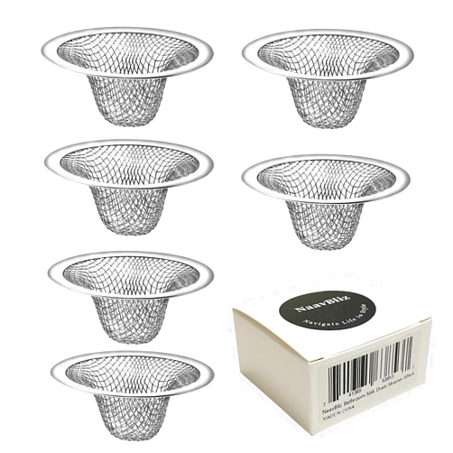 NaavBliz 6-Pack Bathroom Mesh Sink Drain Strainer - 2.12