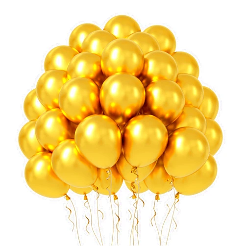 MURDIZZO 80pcs Gold Balloons 12inch, Metallic Gold Balloons for Birthday Halloween Baby Shower Christmas Wedding Engagement Party Decorations (with Gold Ribbon)