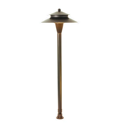 LawnShine Premium Brass Landscape Lighting - 1 Path Light - Safe & Simple Installation with DIY Plug n’ Play Technology (Midnight Bronze)