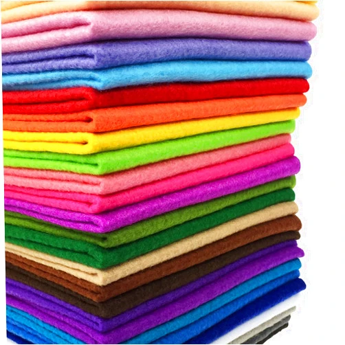 flic-flac 28pcs 12 x 8 inches (30cmx20cm) 1.4mm Thick Soft Felt Fabric Sheet Assorted Color Felt Pack DIY Craft Sewing Squares Nonwoven Patchwork