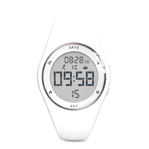 Focwony Kids Digital Watch, with Pedometer, Non-Bluetooth Fitness Tracker, Waterproof Watch, Alarm Clock, Stopwatch, Great Gift for for Teens Girls Boys (White)