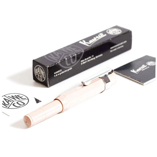 Kaweco Sport Skyline Fountain Pen Macchiato, Fine Nib Sport Octagonal Clip Chrome