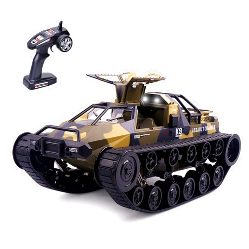 JETFLIP Remote Control Tank, 1:12 Scale Off-Road Crawler, 2.4Ghz Radio RC Car with 2 Rechargeable Batteries, 4WD High Speed All Terrain RC Truck for Kids & Adult