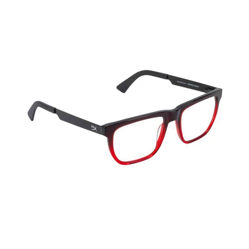 HyperX Spectre Stealth - Gaming Eyewear, Blue Light Blocking Glasses, UV Protection, Acetate Frame, Stainless Steel Temples, Crystal Clear Lenses, Microfiber Bag, Hard Case – Square Medium/Large Red
