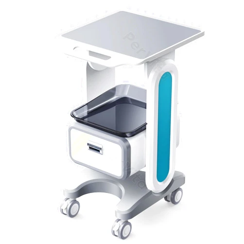 PerVita Medical Professional Medical Trolley Cart with Wheels Mobile Ultrasound Cart Beauty Storage Utility Cart Rolling Cart with Drawer for Home Bedroom Salon Lab Hospital Dental Office Clinic