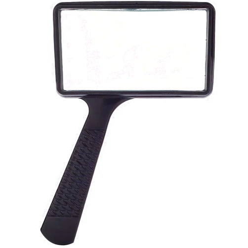 MagnifyLabs Jumbo Rectangular Handheld Magnifying Glass (3X Magnification) – Scratch Resistant Glass Lens - Large Horizontal Viewing Area