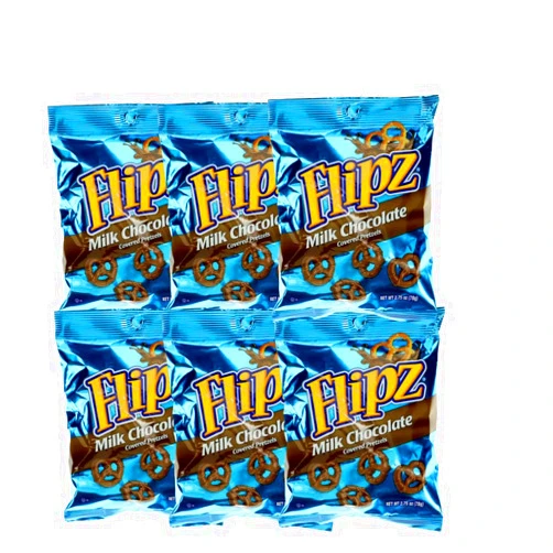 Flipz Milk Chocolate Pretzels 2.75oz (Pack Of 6)