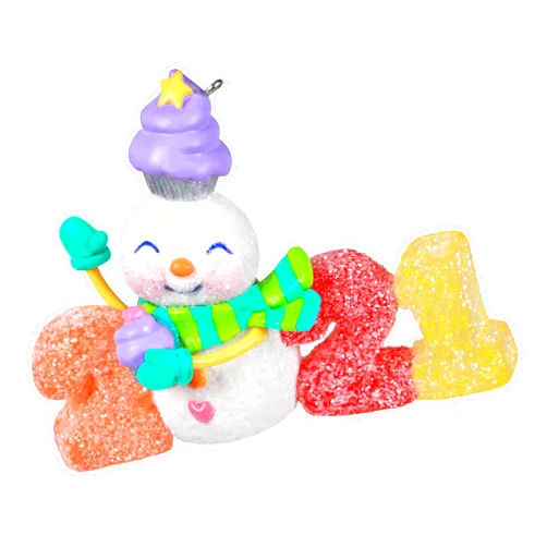 Hallmark Keepsake Plastic Christmas Ornament, Year Dated 2021, Sweet Decade