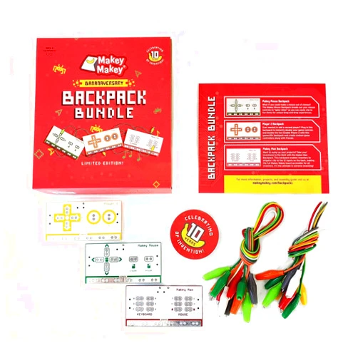 Makey Makey Backpack Bundle – Expansion Pack for Makey Makey Classic - Add More Inputs & Creativity to Your Inventions (Makey Makey Classic Required, Not Included) – STEM Learning & Prototyping Kit
