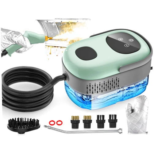 VortexPeak Steam Cleaner, 2500W High Pressure Multipurpose Steamer for Cleaning, 10S Fast Heat-Up 6 Gears Adjustment, Chemical-Free Handheld Steam Cleaner with 37.2OZ Large Tank for Home Kitchen Car Tile Carpet