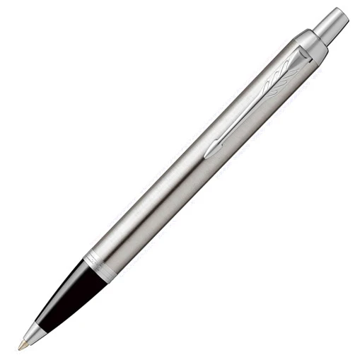 PARKER Official IM Ballpoint Pen, Oil-based, Premium Brand, Gift, Brushed Metal CT 2143415Z