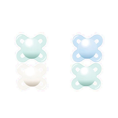 MAM Original Start Matte Newborn Baby Pacifier Pack of 2, Boy Pack of 2, Sterilizer Case, Best for Breastfed Babies Unisex and Boy 0-3 Months