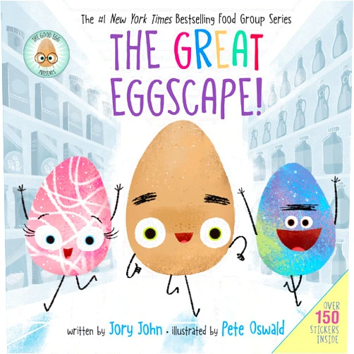 By Jory John (Author), Pete Oswald (Illustrator) The Good Egg Presents: The Great Eggscape!: Over 150 Stickers Inside: An Easter And Springtime Book For Kids (The Food Group)