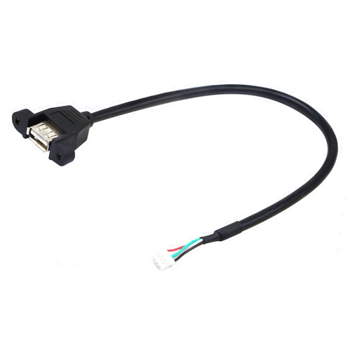 zdyCGTime Panel Mount USB 2.0 A Cable USB A Female to 4 pin Female Dupont Motherboard USB Header Cable (30cm/12inch)