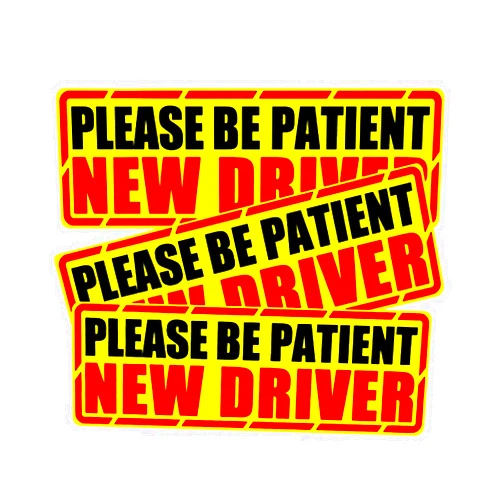 Dadanfly 3 pcs Removeable Student Driver Sign Bumper Magnet Sticker, Reflective Magnet Student Driver Sign.Anxiety-Free Student Driver Sign