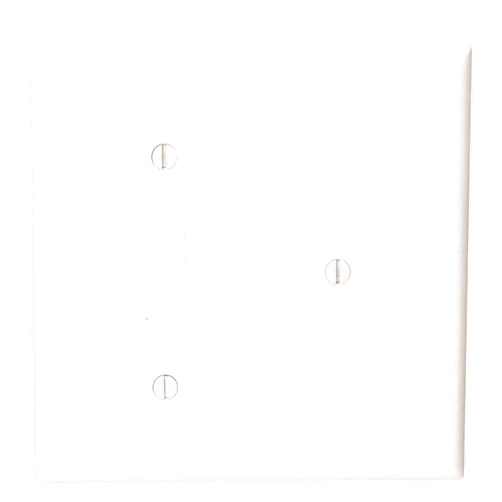 Leviton 80705-W 2-Gang 1-Toggle 1-Duplex Device Combination Wallplate, Standard Size, Thermoplastic Nylon, Device Mount, White