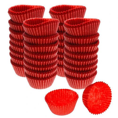 Cybrtrayd Make'n Mold No.5 Glassine, Red Paper Candy Cup, 5