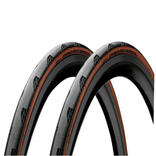 Continental Grand Prix 5000 S TR 700x25 Black/Transparent - Tubeless Ready - Pack of 2 Tires