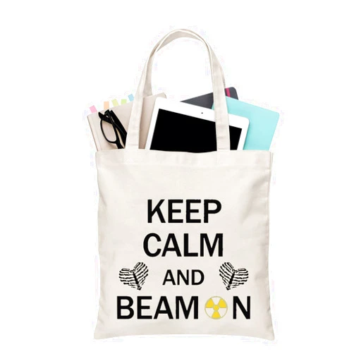BDPWSS Radiology Tech Tote Bag X-Ray Tech Gift Keep Calm And Beam On Radiation Therapist Gift Radiologic Technologist Gift
