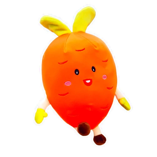 KOILLIEUS Adorable Fruit Plush Toys, Cute and Soft Stuffed Fruits for Kids, Perfect for Playtime and Decor, Fruit Plush Toys for Kids 3+ (Carrot)