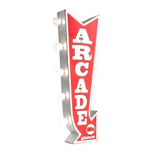 Generic Retro 3D LED Arcade Marquee Arrow Sign Bar Pub Man Cave Decor Game Room Wall Art