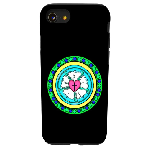 Lutheran Emporium iPhone SE (2020) / 7 / 8 Martin Luther Rose Lutheran Symbol Bright Colors 5 Solas Case