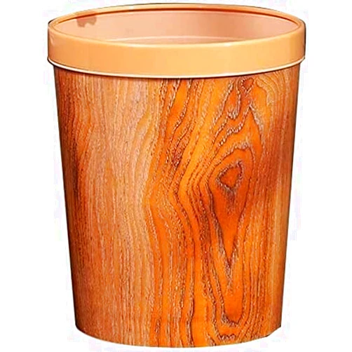 MJkCoa Bin Round Rubbish Bin Creative Living Room without Lid Rubbish Bin Bedroom Study Office Rubbish Bin(B)