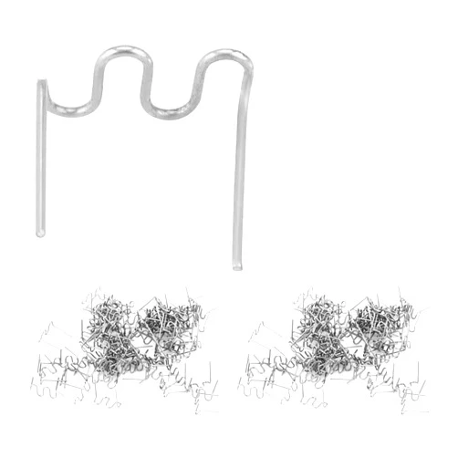 Keenso 600pcs 0.8mm Car Hot Staples Welding Staples, Keenso Bumper Repair Pre Cut Bodywork Plastic Welding Staples Repair Tool Kit (Wave Shape)