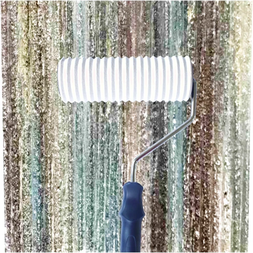 Nichiyo 8'' Patterned Paint Roller for Wall Decoration Classic Brick Embossing Texture Rubber Roller Decorative Household DIY Paint Art Tool for Wall Decoration (2204TS)
