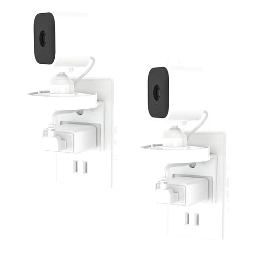 Koroao 2PACK Blink Mini Outlet Wall Mounts - AC Outlet Wall Plug Mount Stand Holder Bracket for Blink Mini Indoor Camera Without Messy Wires or Screws(Blink Mini is not Include)