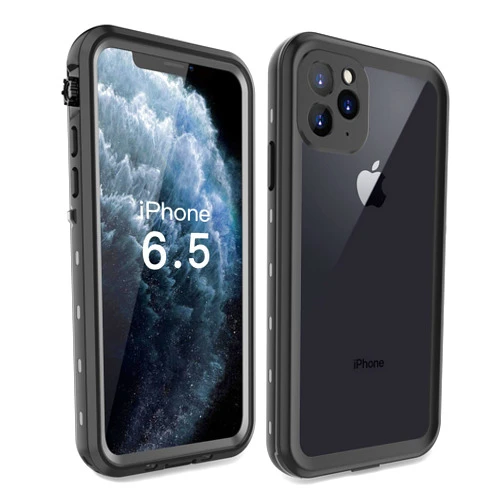 FXXXLTF iPhone 11 Pro Max Waterproof Rugged Case - Slim Design with Built-in Screen Protector, Shockproof, 6.5