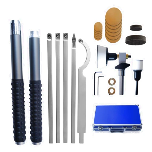 RUITOOL Carbide Wood Lathe Turning Tools Set with Bowl Sander, Including Swan Neck Hollower, Rougher, Finisher, Detailer, 1