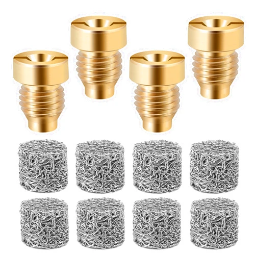 Cutiland 1.1 mm Orifice for Foam Cannon Foam Cannon and Foam Maker,10 Pcs Foam Cannon Filters and 4 Pcs Foam Cannon Orifice Nozzle,Universal Thread Tips for Snow Foam Lance,Pressure Washer Foam Cannon