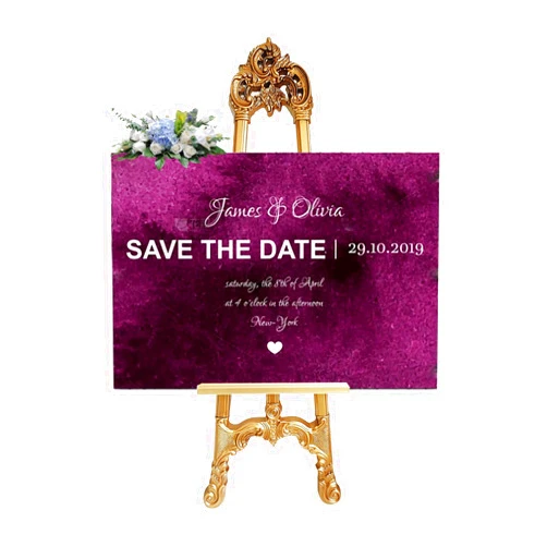 FKKPRVAX 63in Display Easel Stand for Wedding Sign, Portable art floor-standing tripod, gold Painting Easel for Commercial advertising, Welcome Sign, Drawing, Poster（4 color optional） (Gold)