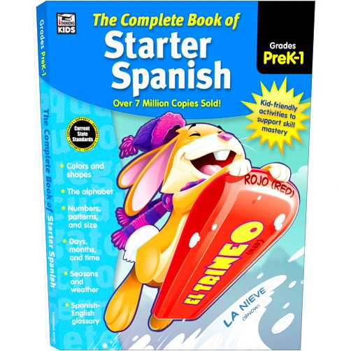 By Thinking Kids (Author) The Complete Book of Starter Spanish Workbook, Alphabet, Numbers, Colors, Shapes, and More Vocabulary, Preschool, Kindergarten, and 1st Grade Language Learning Activities