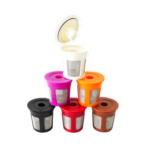 LVNASST Reusable K Cups for Keurig K Express Essentials Keurig 1.0 & 2.0 Brewers, Refillable Coffee Pods for Single Serve K Cup Coffee Maker, BPA Free, 6 Pack