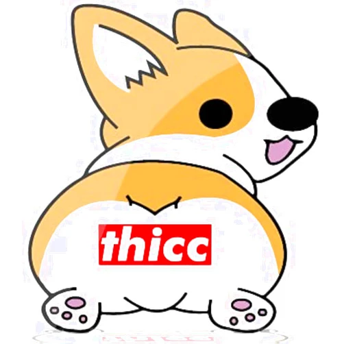 EDesign Thicc Corgi Vinyl Decal 5
