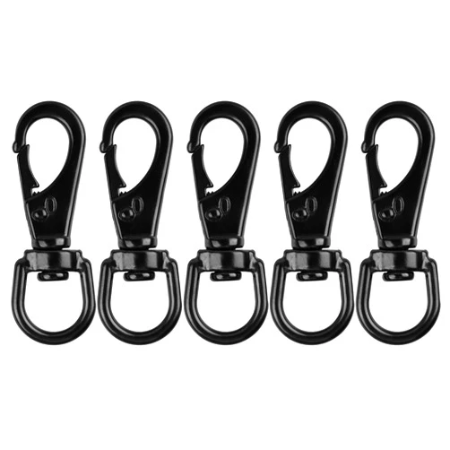 Mixiflor Stainless Steel Swivel Eye Snap Hook, 5 Pack (2.7 Inch) Heavy Duty Flag Clips for Flagpole Rope, Diving Clips Spring Hooks for Bird Feeders, Pet Chains, Dog Tie-Out Cable, Keychains